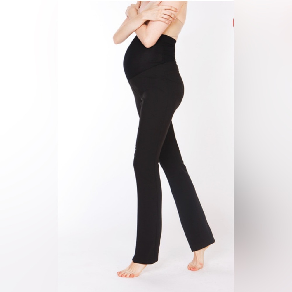 Seraphine Black‎ Over the Bump Straight Leg Slim Trousers Size 4